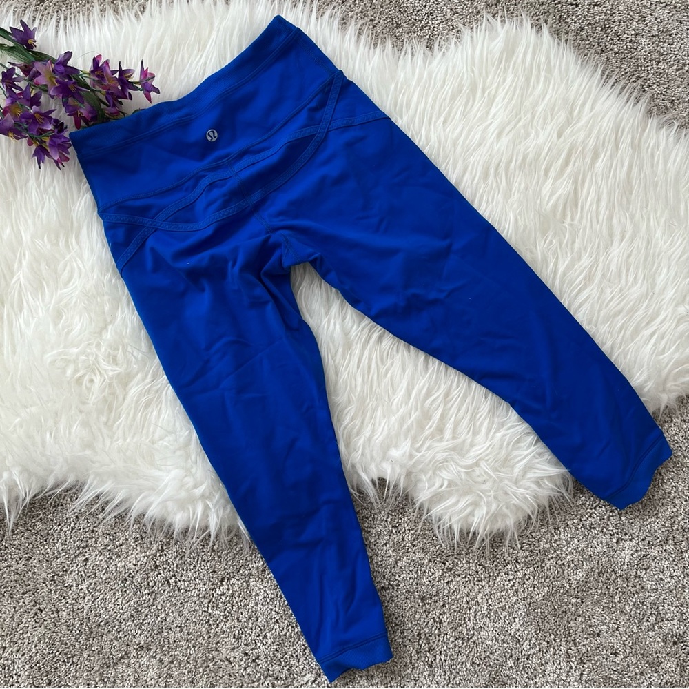 Lululemon Cropped Leggings Blue Size 4